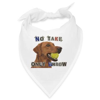 No Take Only Throw – Foxred Labrador Hunde Meme - Bandana - Weiß - Vorne