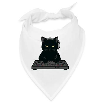 DJ Scratch Cat Music Platinum - Bandana - Weiß - Vorne