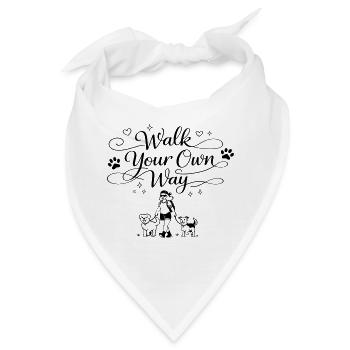Walk your own way - Bandana - Weiß - Vorne
