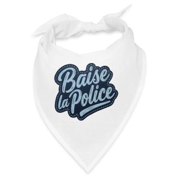 Baise la Police »Patch« Patch | ACAB - Bandana - Weiß - Vorne