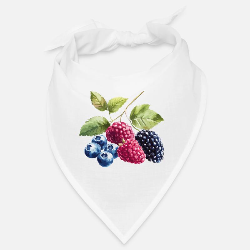 Wildbeeren Beeren Blaubeere Himbeere Brombeere Bandana