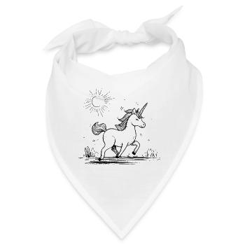 Einhorn im Sonnenschein - Bandana - Weiß - Vorne
