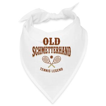Tennis Fun Shirt, Old Schmetterhand Hoodie, Tasche - Bandana - Weiß - Vorne