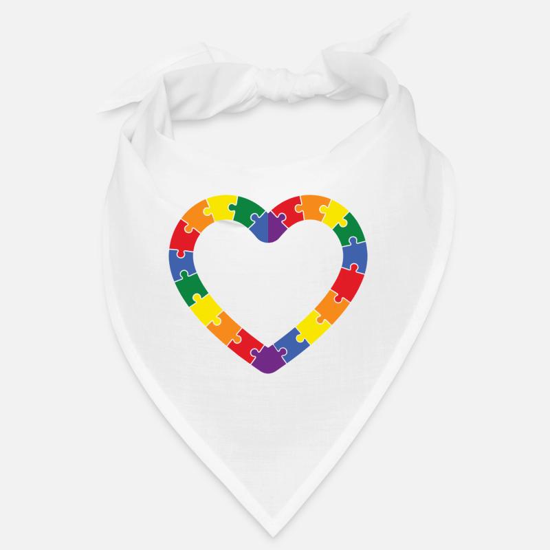 Conception de cœurs d’un puzzle pour l’autisme Bandana
