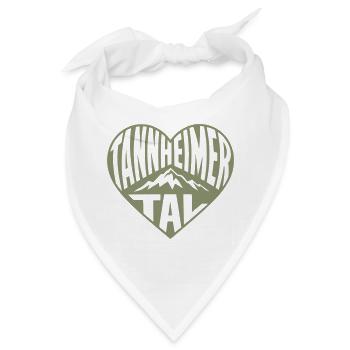 Tannheimer Tal Berg Herz Motiv - Bandana - Weiß - Vorne