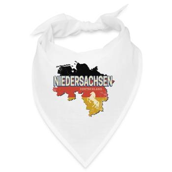 Niedersachsen Deutschland Bundesland Landkarte - Bandana - Weiß - Vorne