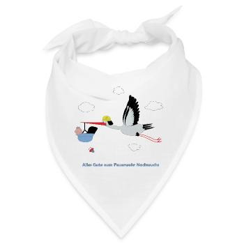 Alle Gute zum Feuerwehrnachwuchs - Buben - Bandana - Weiß - Vorne