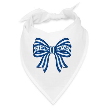 Blau Weiß Schleife Grafik - Bandana - Weiß - Vorne