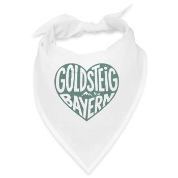 Goldsteig Bayern Herzdesign - Bandana - Weiß - Vorne