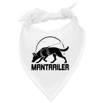 Malinois MANTRAILER Suchhunde Hunde Wilsigns - Bandana - Weiß - Vorne