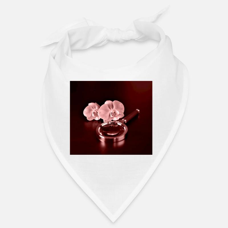 Fleurs d’orchidée et loupe Bandana