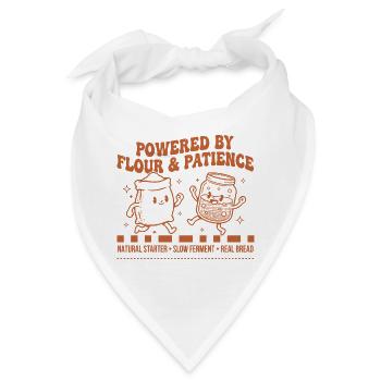 Sauerteigbrot-Backer angetrieben von Mehl - Bandana - Weiß - Vorne