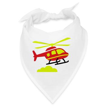Rettungshubschrauber Notarzt - Bandana - Weiß - Vorne