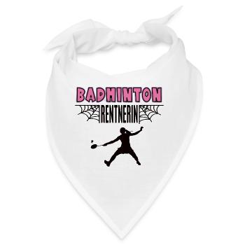 Badminton Rentnerin Rente Ruhestand Badmintonerin - Bandana - Weiß - Vorne