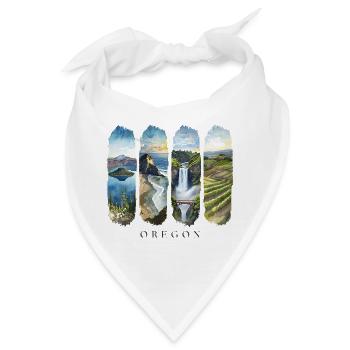 Oregon Travel – Pazifik & Cascades Natur Design - Bandana - Weiß - Vorne