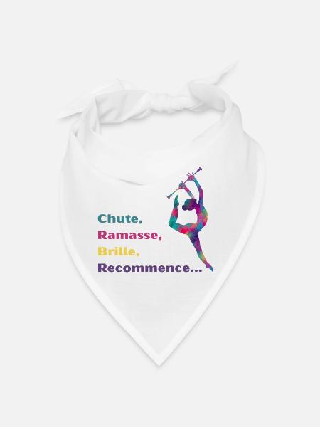 Chute-_Ramasse-_Recommence-- - Bandana - blanc - Devant