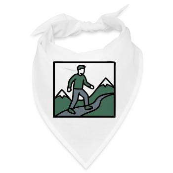 Wanderer Berge Bergsteigen Wandern Wandergruppe - Bandana - Weiß - Vorne