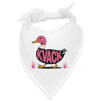 Ente Kvack Wasservogel Lustig Spruch Erpel - Bandana - Weiß - Vorne