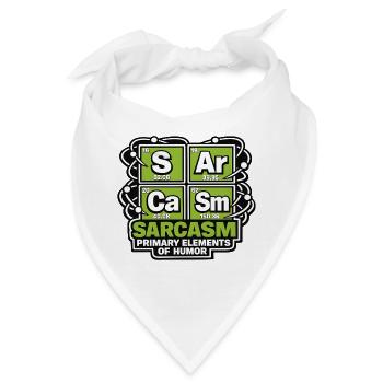 Sarkastischer Humor: Elementarer Spaß - Bandana - Weiß - Vorne