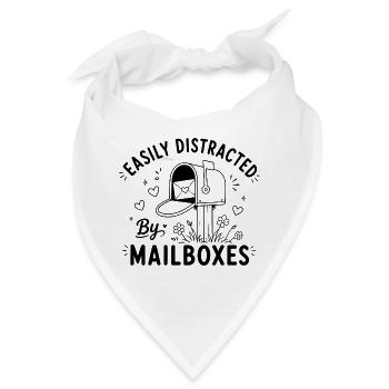 Easily Distracted By Mailboxes - Post Postbote - Bandana - Weiß - Vorne