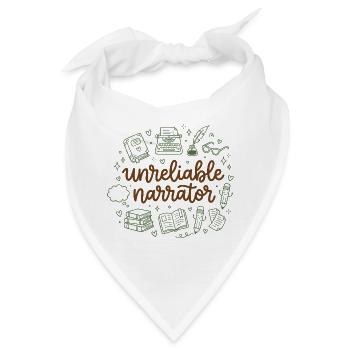 Unzuverlässiger Erzähler, Buchliebhaber, Autor - Bandana - Weiß - Vorne
