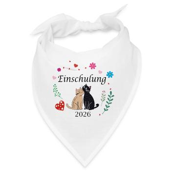 Einschulung 2026  - Bandana - Weiß - Vorne
