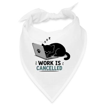 Katzenpause am Laptop - Bandana - Weiß - Vorne