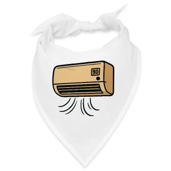 AC Retro-Cartoon mit Pfoten - Bandana - Weiß - Vorne