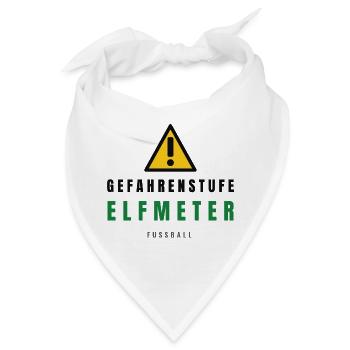 Gefahrenstufe Elf Meter Fußball - Bandana - Weiß - Vorne