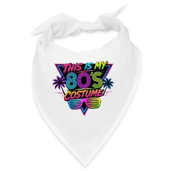 This Is My 80's Costume 80er Jahre - Bandana - Weiß - Vorne
