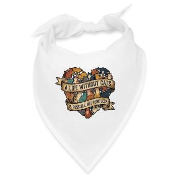 Katzenmama Katzen - Bandana - Weiß - Vorne
