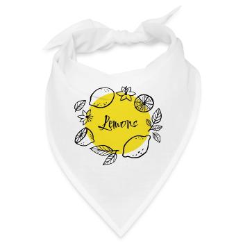 Zitronen  - Bandana - Weiß - Vorne