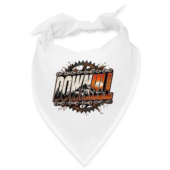 Downhill Fahrrad Leidenschaft Hobby Fahrrad fahren - Bandana - Weiß - Vorne