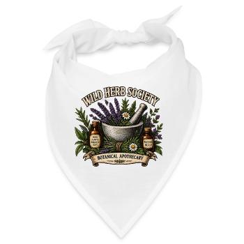 Wild Herb Society Botanische Kräuter Apotheke - Bandana - Weiß - Vorne