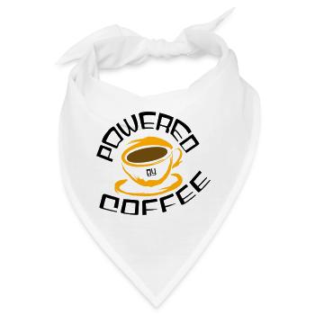 Powered by Coffee - Bandana - Weiß - Vorne