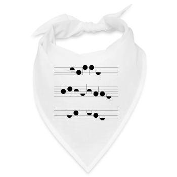 Happy Birthday – Musikalischer Geburtstagsgruß - Bandana - Weiß - Vorne