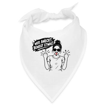 Pink Street-Rebellen-Skizze - Bandana - Weiß - Vorne