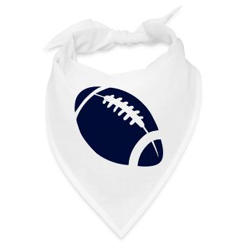 Dunkles Football Stitch-Design - Bandana - Weiß - Vorne