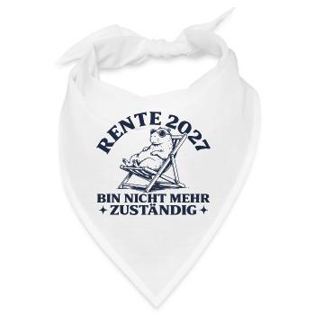 Rente 2027 Abschied Capybara im Liegestuhl - Bandana - Weiß - Vorne