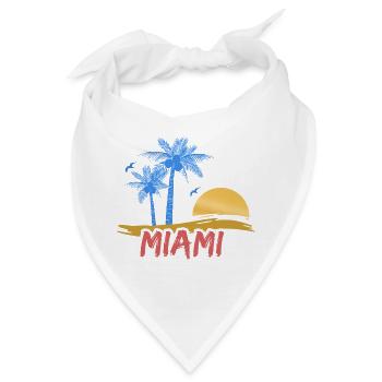 Geschenk für Miami - Bandana - Weiß - Vorne