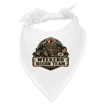 Weekend Recon Team – Retro-Outdoor-Abzeichen - Bandana - Weiß - Vorne