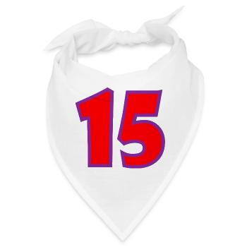 15. 15 JAHRE. 15-JÄHRIGES JUBILÄUM. 15-JÄHRIGES JUBILÄUM. - Bandana - Weiß - Vorne