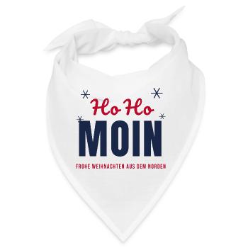Ho Ho Moin – Frohe Weihnachten aus dem Norden - Bandana - Weiß - Vorne