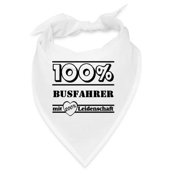Busfahrer Bus Omnibus Kraftfahrer Schulbus (25) - Bandana - Weiß - Vorne