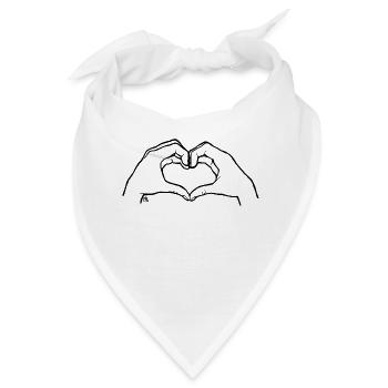 Die Geste der Liebe - Bandana - Weiß - Vorne