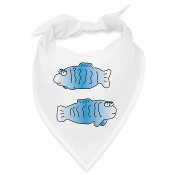 Fische | Fisch | Sternzeichen | Angeln | Angler - Bandana - Weiß - Vorne