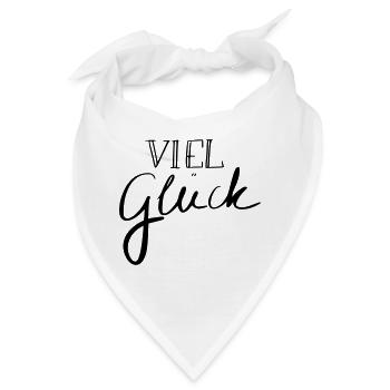 Viel Glück - Bandana - Weiß - Vorne