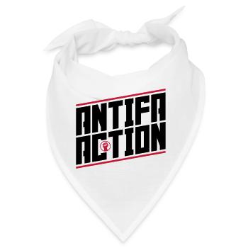 Antifa Action - Bandana - Weiß - Vorne
