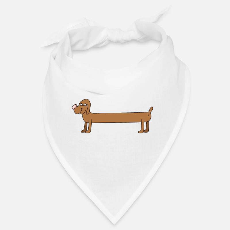 Joyeux long teckel - Bandana - blanc
