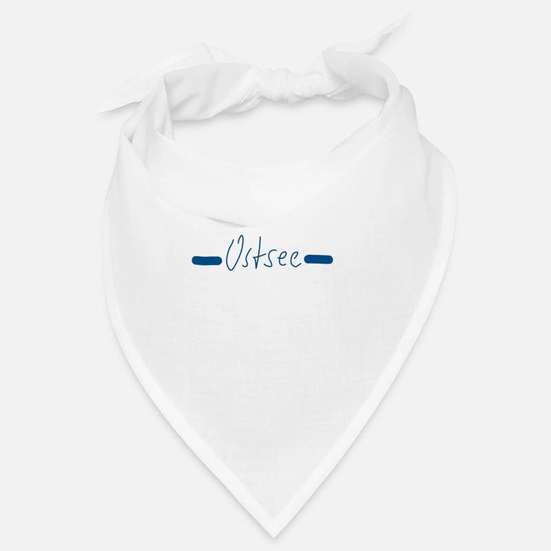 Ostsee blau 6 - Bandana - Weiß